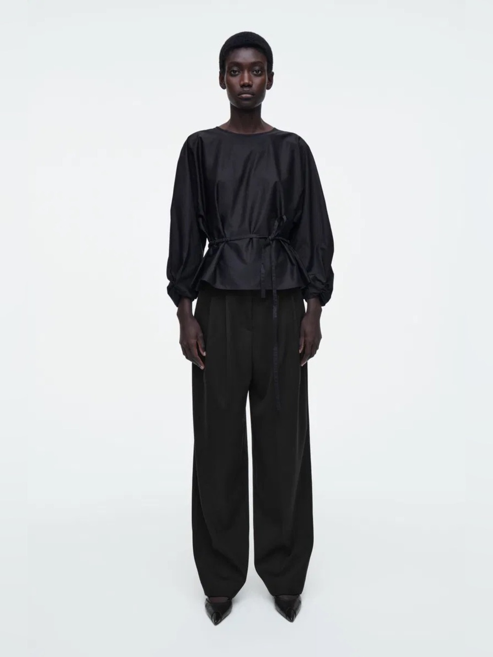 COS Drawstring Peplum Blouse